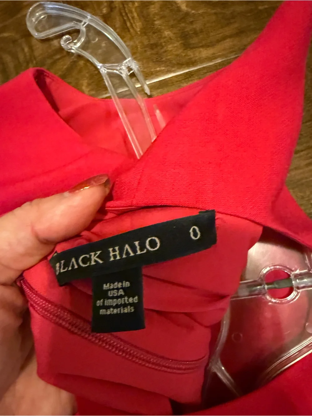 Black Halo Bright Red Indie Sheath Dress with Front Pockets Size 0